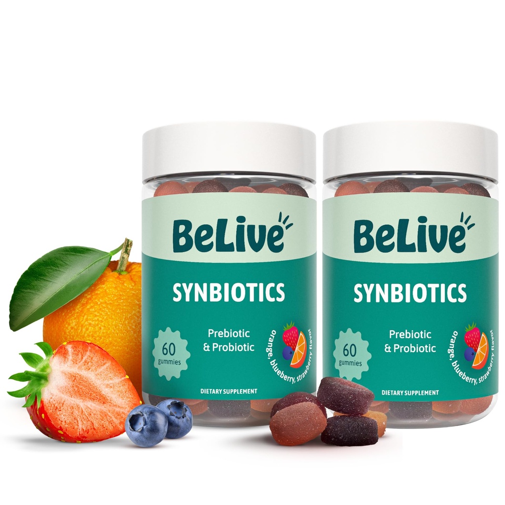 BeLive Synbiotica - Probiotic & Prebiotic Fiber Gummies 