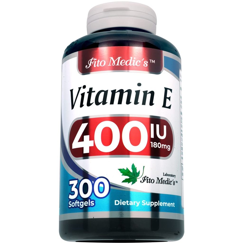FITO MEDIC'S Lab - Vitamine e - 400 IE, 300 Softgels van - Pure-Vitamin e Oil - voor Antioxidant Support-Vitamin e Capsules - Ultra high Absorptie-vitaminea e.