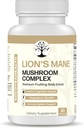 Lions Mane Mushroom Supplement - Premium Fruiting Body Extract - met Chaga, Maitake, Shiitake, Reishi - Mood, Brain and Immune Support, Adaptogen - Non-GMO - 60 Vegan Capsules