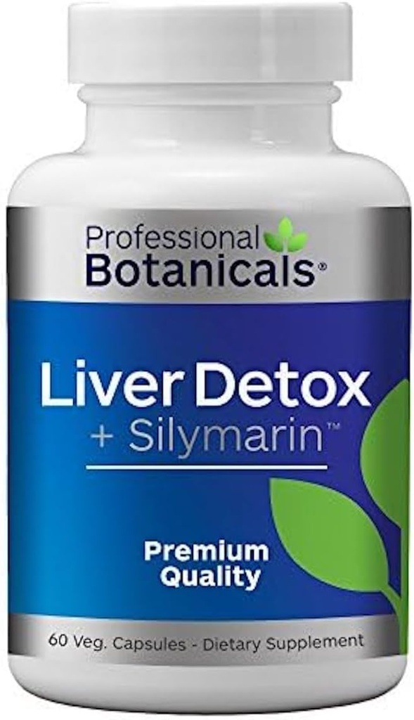Lever Detox en Reiniging Supplement, Herbal Lever Ondersteuning Supplement met Milk Thistle Zaad Extract, Silymarin 80%, Biologische Gezegende Thistle, Dandelion Root, - 60 Vegetarische Capsules