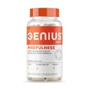 Genius Brand Genius Mindfulness - Supplément Santé du cerveau - soutient les esprits sains - Calme, énergie, mémoire et Focus Support - Ashwagandha, NeuroFactor et plus - 30 pilules Veggie