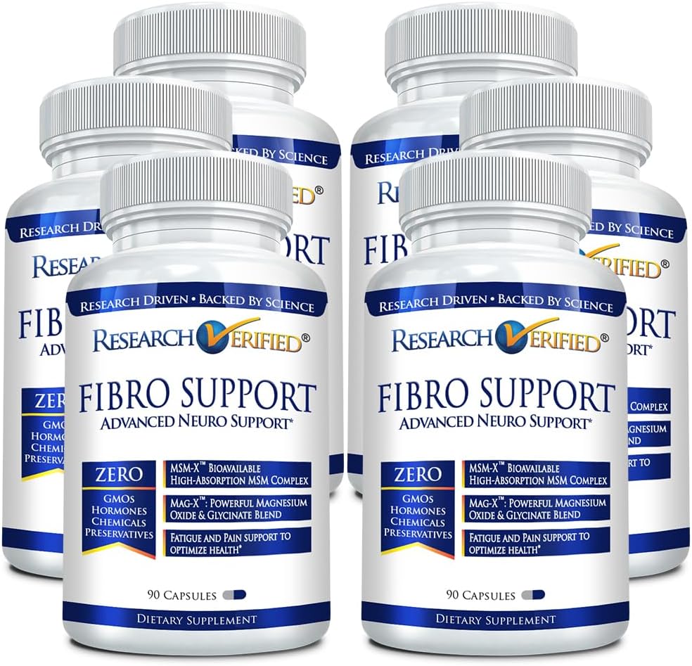 Recherche Soutien aux fibros vérifiés - 540 capsules - MSM, magnésium, vitamine D3, biopérine - 6 mois d'approvisionnement - végétalien