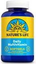 Nature's Life Daily Multivitamine voor mannen en vrouwen - Complete Multivitamine met ijzer - Dagelijkse waarde van de meest essentiële vitaminen en mineralen - Gezonde Energie en Immuun Ondersteuning - 60 Serv, 120 Softgels