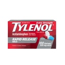 Tylenol Extra Strength Acétaminophène Gels de libération rapide, analgésique et réducteur de fièvre, Gelcaps avec trous percés au laser pour libération rapide, doux sur l'estomac, 500 mg par gelcap, 100 Compte OTC médecine