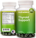 Schildklier ondersteuning voor vrouwen en mannen - Schildklier Supplement met Jodium, Vitamine B12, Ashwagandha, Selenium en Zink Supplementen, GMP gecertificeerd, Geformuleerd in de VS, 60 Capsules (pakket van 1)