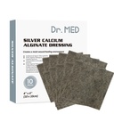 Dr. Med Silver Calcium Alginate Wound Dressing 4'x4' Patches, 10 Individuele Pack Hoge absorptie Ag Alginate Wound Bandage, Niet-Adhesive, Pijnloze Removal Gauze voor Bedsore, Ulcers, Huid Abrasions