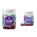 OLLY Muscle Recovery Slaap Gummies with Melatonine, Tart Cherry & Vitamine D, Constipatie Relief Gummies with Rabarber, Prunes & Amla - 40 & 30 Tel.