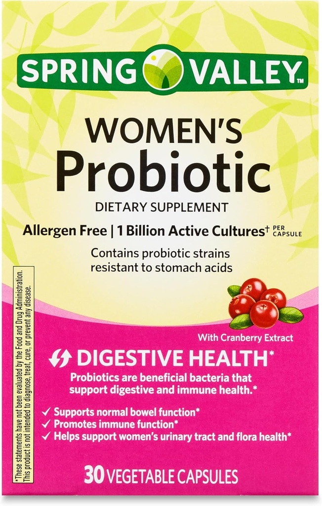 Vrouwen Probiotische Supplement met Prebiotic Inulin & Cranberry 
