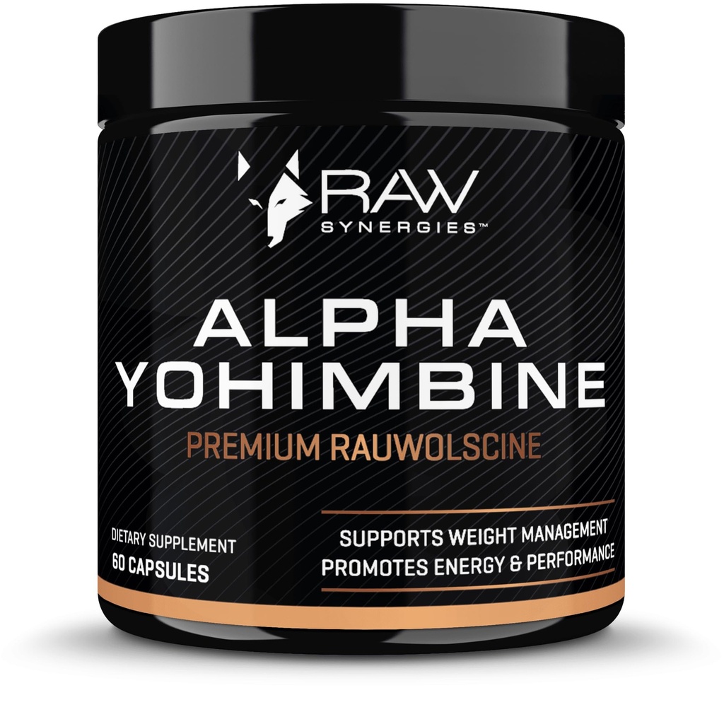 Alpha Yohimbine – Yohimbe Bark Fat Burner, pilules de perte de poids qui fonctionnent rapidement - 3ème partie testé pour la pureté et la puissance, 60 capsules par RAW Synergies