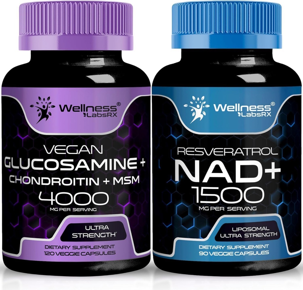 WELNESS LABSRX Glucosamine Chondroitin MSM Nad Supplement Capsules