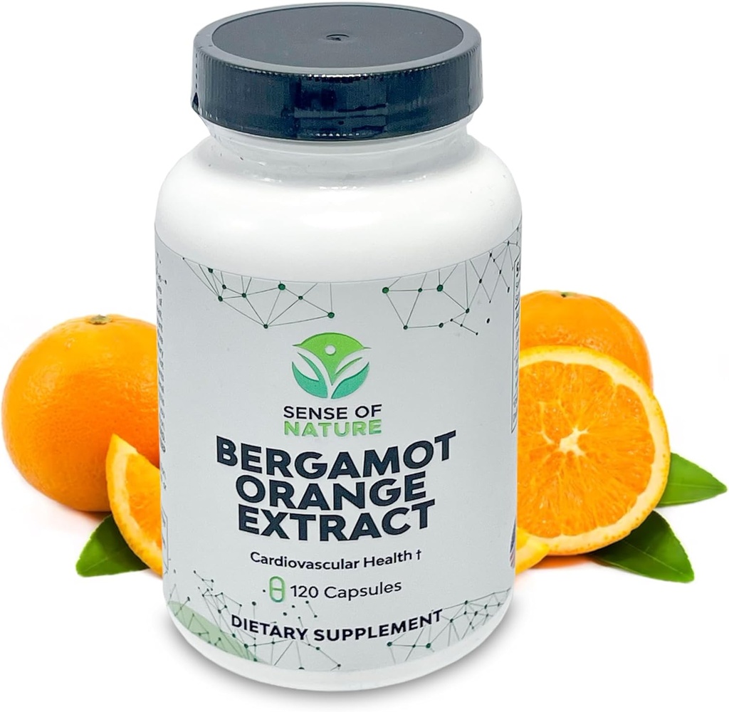 Bergamot Extract 1000mg - Organische Bergamot Orange Extract Supplement voor hart, immuunsysteem en gezonde veroudering - Pure, Vegan Bergamot Capsules