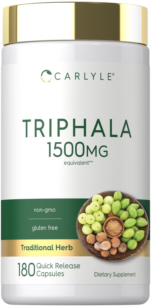 Carlyle Triphala Capsules 1500mg. 180 Comte.