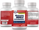 Leeftijdsloze mannelijke prestaties Nitrikoxide Booster voor mannen - Bevorderen van bloedcirculatie, Arousal, energieproductie, aandrijving, uithoudingsvermogen, gezondheidssupplement (60 tabletten, 1 fles)