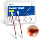 Svaha Povidone Jodium Swabsticks - 250 Sticks Individueel verpakte, joodse oplossing vrijgegeven wanneer Snapped, No Drying Out, Perfect voor wondverzorging, EHBO-kits, Reizen & Outdoor Gebruik