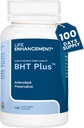 Life Enhancement BHT Plus - Antioxidant Conservative - 180mg BHT en 80mg Vitamine C (Ascorbyl Palmitate) - 100 Serveren