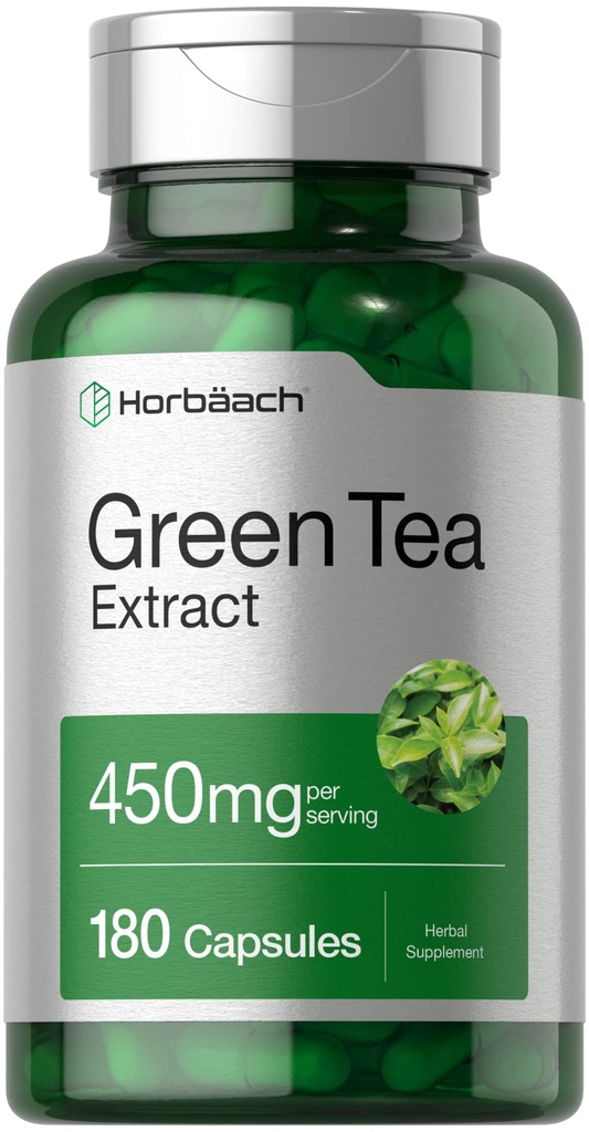 Horbäach Green Tea Extract Capsules 450mg 