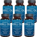 Viva Naturals Antarctica Krill Oil 1250 mg, Omega 3 EPA DHA en Astaxanthine, Joint Support and Brain Supplement with Antioxidant Properties, No Fishy Aftersmaak (Pack of 6)