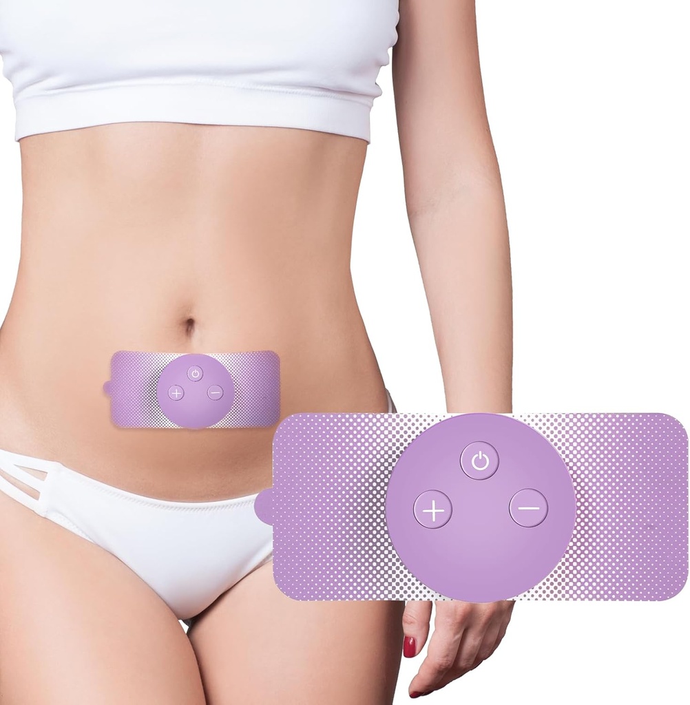 JUSTWILL Wireless Portable Period Crams Pain Relief Simulator with 3 Modes 30 Intensity Rechargeable TENS Unit for menstrual Cramp Relief Home Medical Device,Don pour femme femme fille amie
