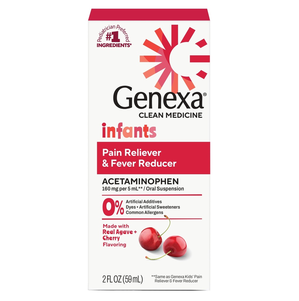L'acétaminophène propre des nourrissons Genexa Ingrédients préférés des pédiatres :
