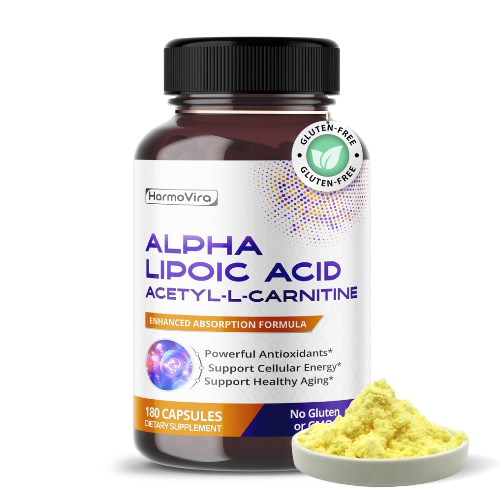 Alpha Lipoic Acid Acetyl-L-Carnitine - Ondersteuning Bladder Reiniging, Urinaire Tract Gezondheid - 180-dagen aanbod - Made in The USA