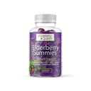 Vlierbessenkoningin Biologische Vlierbessen Gummies 60 ct - Immune Ondersteuning Gummies met Vitamine C & Zink - Vlierbessen Vitamine Gummies voor Volwassenen en Kinderen