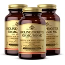Solgar Choline/Inositol 500 mg/500 mg, 100 plantaardige capsules - Energiemetabolisme, levergezondheid, essentieel voor hersen- en zenuwfunctie - Niet-GMO, Veganistisch, Glutenvrij, Zuivelvrij, Kosjer - 50 porties