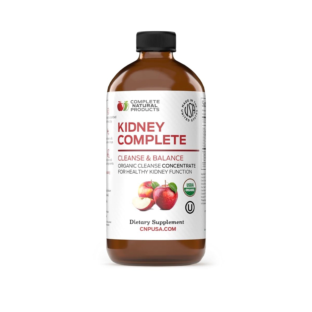 Complete natuurlijke nieren Complete - vloeibare Dieetsupplement voor nierondersteuning, reiniging en detox met Apple Cider Vinegar, Citroen, Biologische Chanca Piedra, Beet, Citroenzuur, Vitamine C, & Meer - 12oz