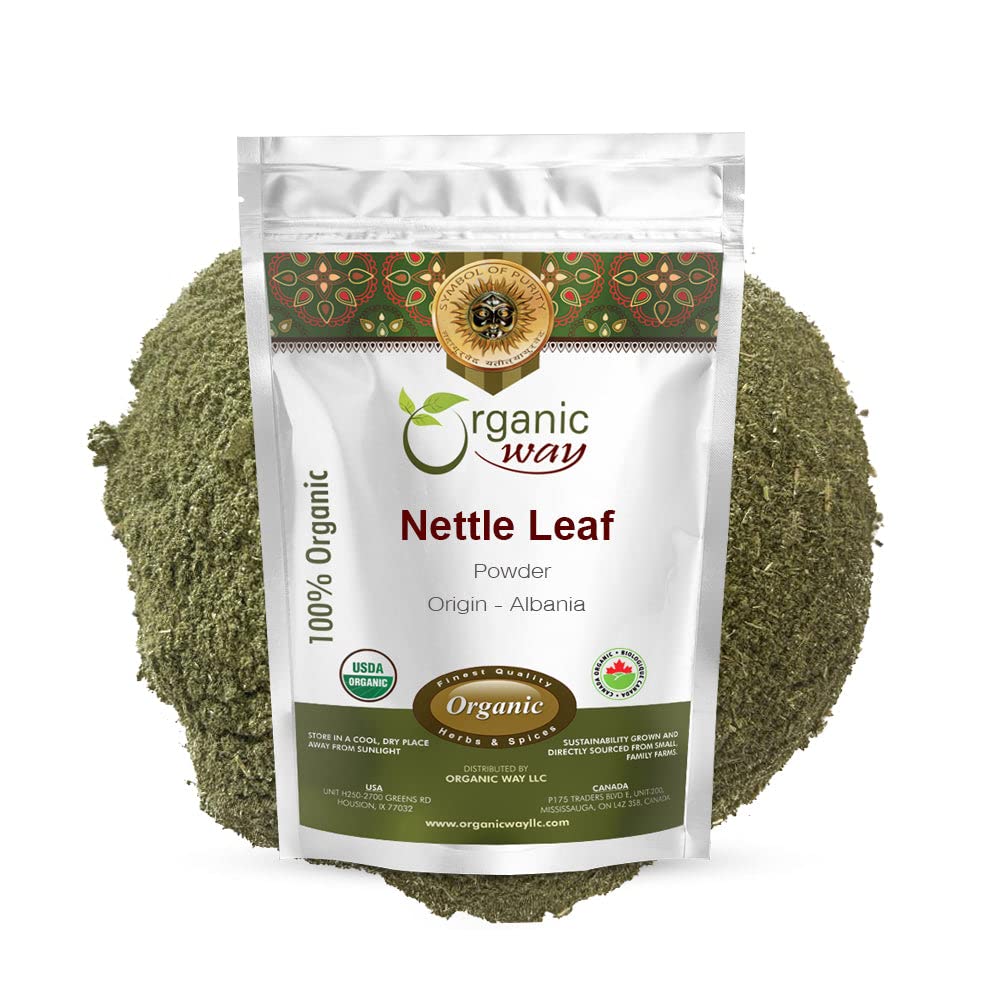 Poudre de feuille d'huile d'olive biologique (Urtica dioica) - Thé à base de plantes biologique et certifié Casher