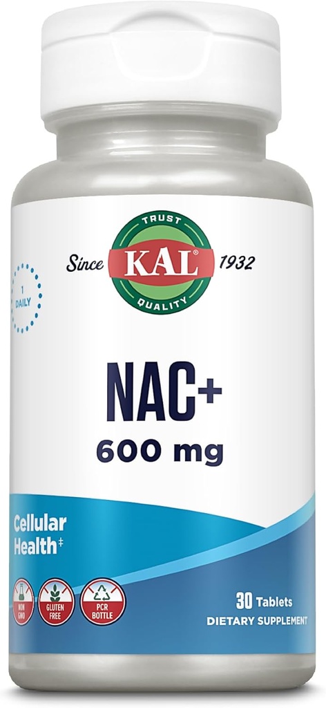 Kal 600 Mg N-acétyl Cysteine Plus Comprimés, 30 Compte