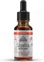 Likeur Tinctuur, Biologische Likeur Extract (Glycyrrhiza Glabra) Gedroogde Wortel, Kruidensupplement, Niet-GMO in Cold-Pressed Biologische Plantaardige Glycerine 4 oz, 670 mg