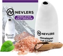 Nevlers Witte Himalaya Zout Inhalator voor Longen & Neus met 6 Oz Coarse Roze Himalaya Zee Zout 