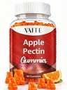 Apple Pectin Gummies - High-Fiber Supplement met 2000mg natuurlijke Cholesterol Lagere ondersteuning, bevordert spijsvertering Wellness & Maag Comfort, niet-GMO en glutenvrije kruidensupplementen - 60 Vegan Gummy