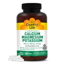 Country Life Target Mins - Calcium Magnesium Kalium Bone & Heart Health Supplement, 1000mg Calcium, 500mg Magnesium, Ondersteunt Calcium gebruik, 180 Tablets Gecertificeerd Glutenvrij & Veganistisch