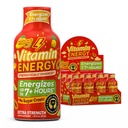 Vitamine Energie Immune+ Extra sterkte Energie Shot Mango 12 Pack, 260mg Natuurlijke Cafeïne, B-Vitaminen, Citicoline, Groene Thee, Immuniteit & Focus Ondersteuning, Zero Sugar, Glutenvrije 1,93 fl oz