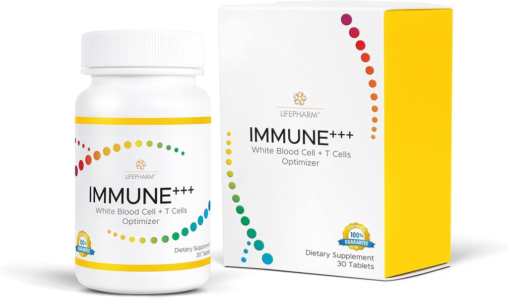 IMMUNE+++ Vital Essentials Vitamine C Supplement - 500mg - Boost Immuniteit met 3 Krachtige Blends van plantaardige en botanische ingrediënten - Verhoog witte bloedcellen en T-cellen - 30 tabletten