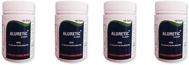 Verpakking van 4 - Alarsin Auretic Tablets Natural Diuretic