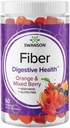 Swanson Mixed Berry Fiber Gummies - Decompensative Support Promoting Regularity & Healthy Lipid Levels - All Natural Formula to Help Support A Healthy Gut Microbiome - (60 Gummies, 5g Each)