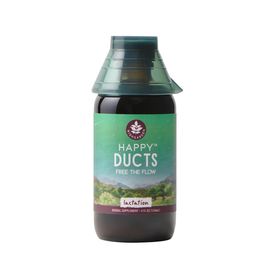WishJarden Herbs Happy Ducts Le support de la lactation - Supplément de relâchement du lait clogué, Supplément de soutien de l'allaitement maternel à base de plantes Teinture pour le soulagement de l'engorgement mammaire et ducts de lait clogué, 4oz