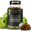 Feuilles de sourcils & Gommies de fruits de sourcils - 3000mg Extrait de sourcils - Supplément de colza - Fruits et feuilles de sourcils - 60ct - Sans sucre - Sans gluten – Non-OGM – Amis des végétaliens