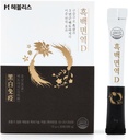[Black & White Immune D] Korean Black Ginseng and White Platycodon, Asian Panax Ginseng Extract, Energy Supplements, Immune Support, Ginseng Honing Sticks