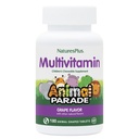 NaturesPlus Dierenparade Kinderen Kauwbare Multivitamine - Grape Flavor - 180 Animal-Shaped Tablets, Pack of 2 - Promoot gezondheid en welzijn - Vegetarisch, Glutenvrij - 180 Totaal porties