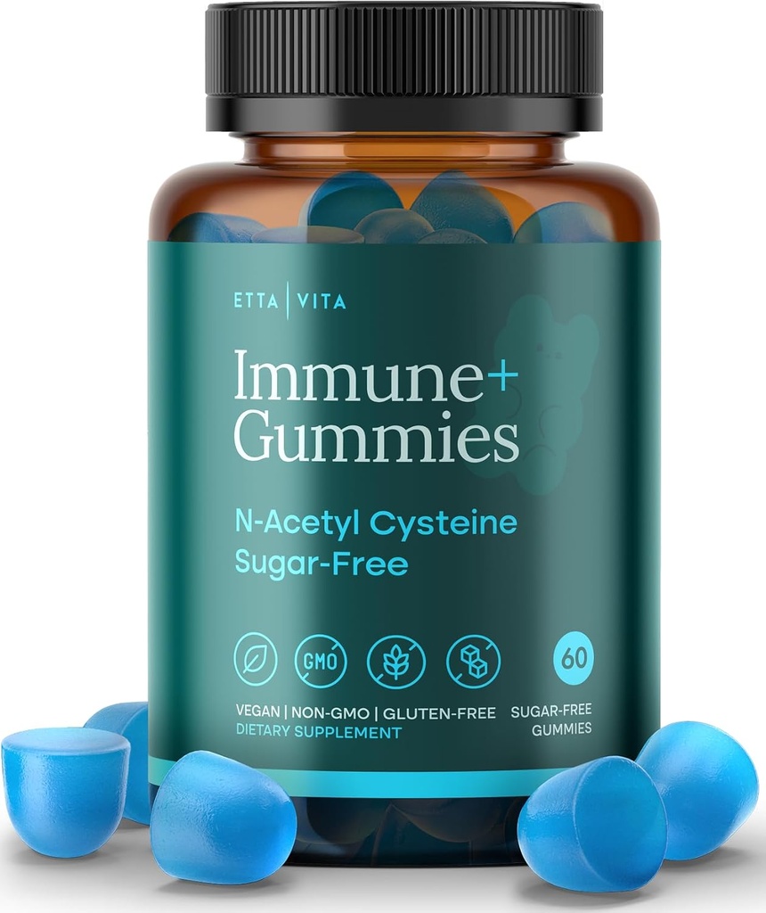 World's First Sugar-Free NAC Gummies, N-Acetyl Cysteine Supplement (MCT-Oil Coated for Absorption) NAC Supplement for Respiratory Health, Liver Detox & Cleanse, Kidney, Antioxidant Support, Vegan 60ct