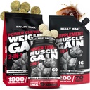 Bully Max Hondengewicht Gainer Chews (75pc kauwt) & Muscle Builder Tablets (60 tabs) & 3-in-1 Liquid Muscle Builder Supplement Bundle or Puppies & Adults, All Breeds 