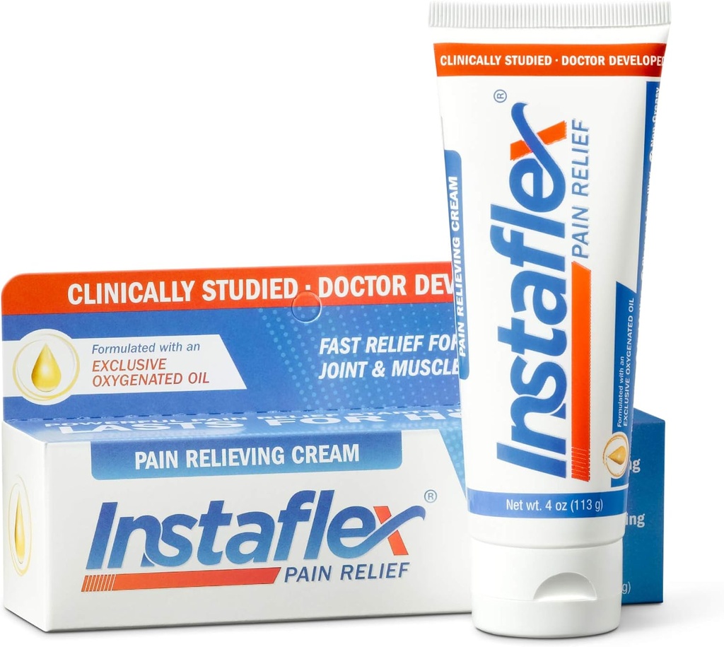 Instaflex pijn verlichting crème levert klinisch bestudeerd pijn verlichting van artritis, rugpijn, strepen en gewrichts- en spierpijn (4 oz)