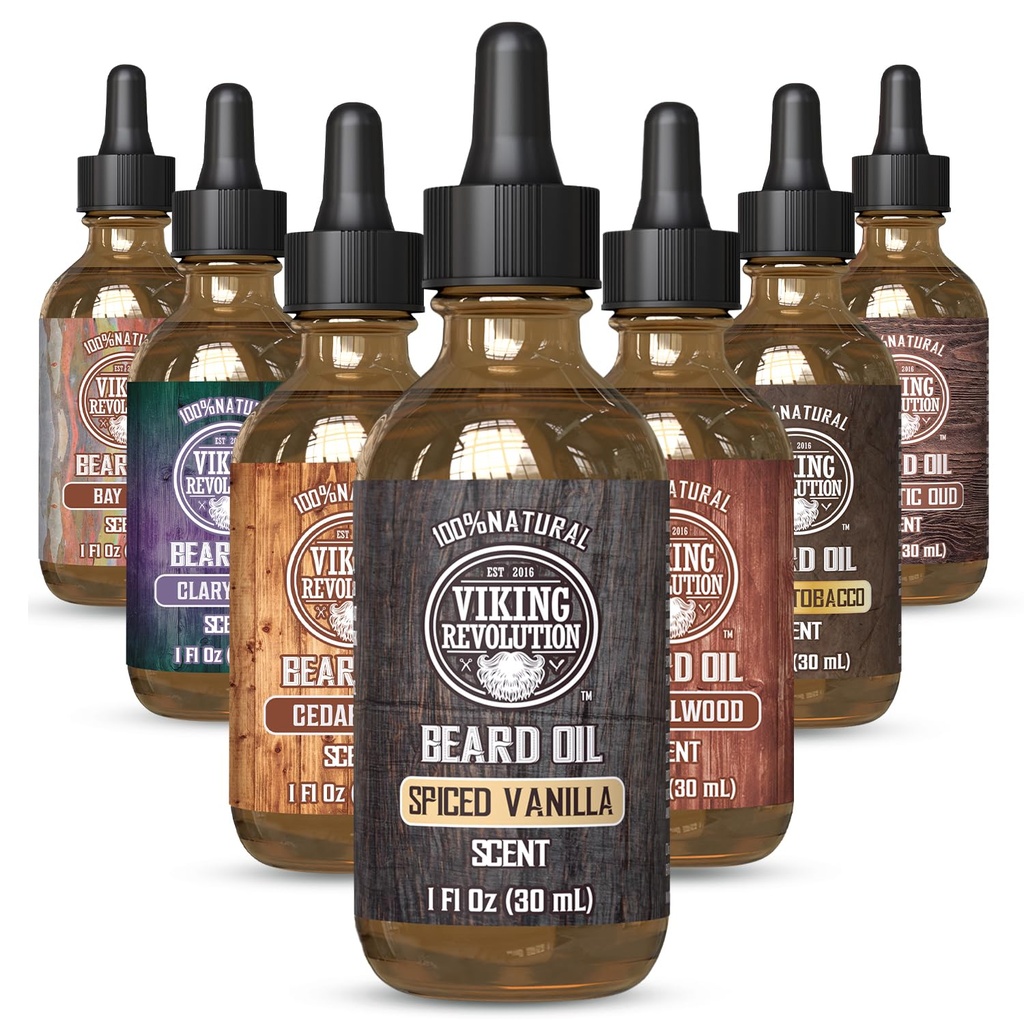 Viking revolutie Spiced vanille baard olie voor mannen - natuurlijke mannen baard olie met Argan en Jojoba olie - Baard Softener, Versterkt en vochtig