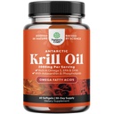 Huile de krill antarctique 2000mg Softgels par portion - supplément d'huile de krill oméga 3 avec EPA DHA & Astaxanthin (60 Nombre (paquet de 1)