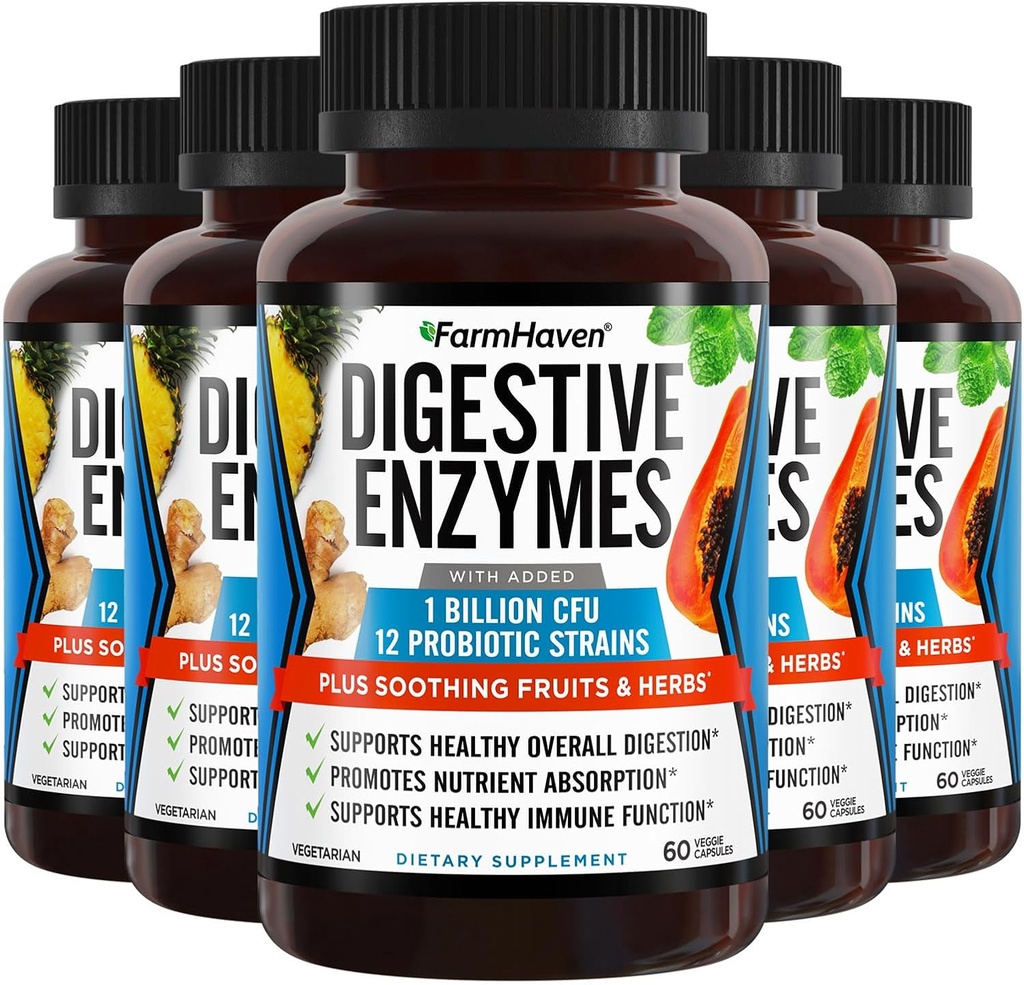 FarmHaven Decompensative Enzymes with 18 Probiotics & Herbs 