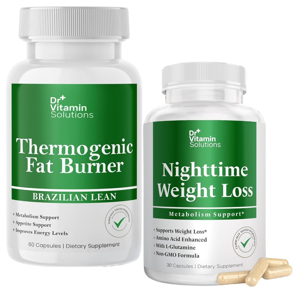 DR VITAMINE OPLOSSINGEN Thermogene vetbrander en nachtelijk gewichtsverlies pillen voor vrouwen, waist trimmer & supplementen voor opgeblazen gevoel voor vrouwen en mannen, 120 capsules