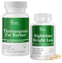 DR VITAMIN SOLUTIONS Thermogénique Fat Burner & Night Loss Pills pour femmes, tailleur et suppléments pour Bloating pour femmes et hommes, 120 Capsules