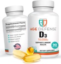 Vitamine D3 10000 IE - 90 Vitamine D 10000 IE Softgels for Heart Health, Immune Support, Mental Clarity & Muscle Function Support - High Dose Vitamine D3 Tablets for Men & Women- 250 mcg